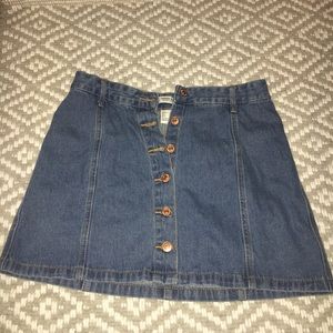 Button up Jean Skirt
